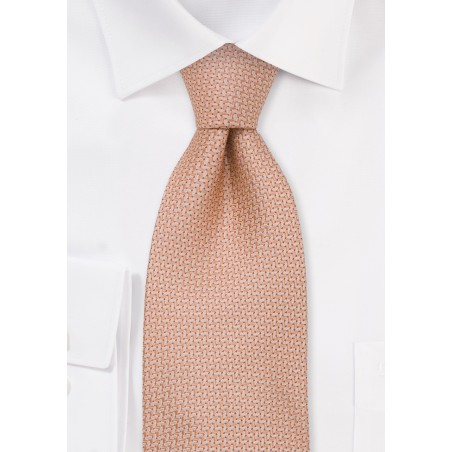 Salmon Designer Silk Tie in Kids Size