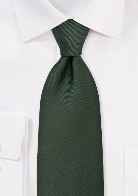 XL Mens Tie in Hunter Green