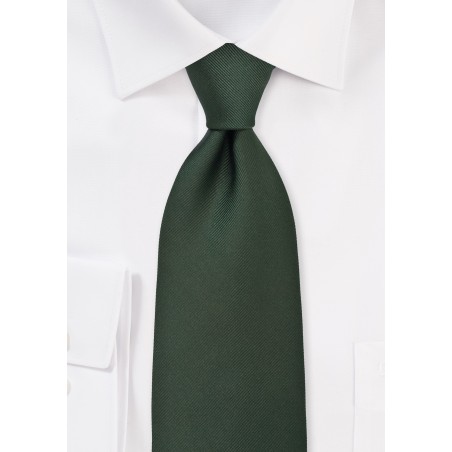 XL Mens Tie in Hunter Green