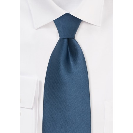 Solid Blue Ties - Necktie in Steel-Blue