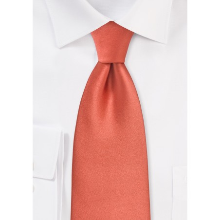 Dark Coral Red Necktie
