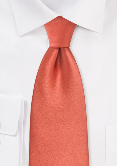 Dark Coral Red Necktie for Kids