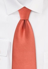 Dark Coral Red Necktie for Kids