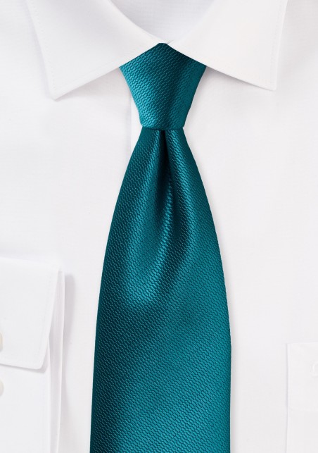 Textured Tie in Tealness