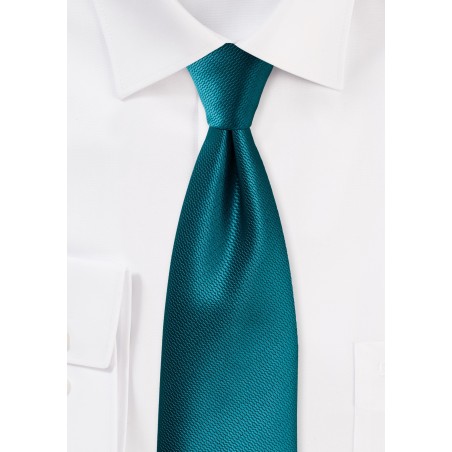 Textured Tie in Tealness