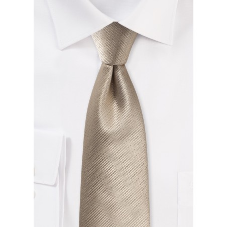 Golden Textured Tie in Modern Cut