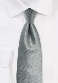 Textured Mens Tie in Formal Gray