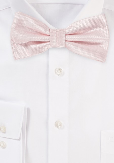 Bridal Bow Tie in Soft Blush