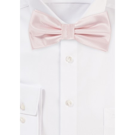 Bridal Bow Tie in Soft Blush