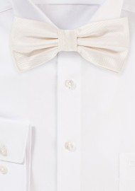 Textured Mens Bow Tie in Ivory