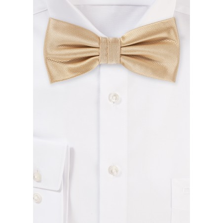 Wedding Bow Tie in Golden Champagne