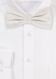 Ivory Paisley Bow Tie