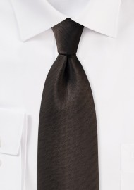 Espresso Brown Herringbone Tie