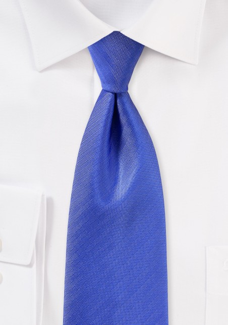 Herringbone Tie in Marine Blue