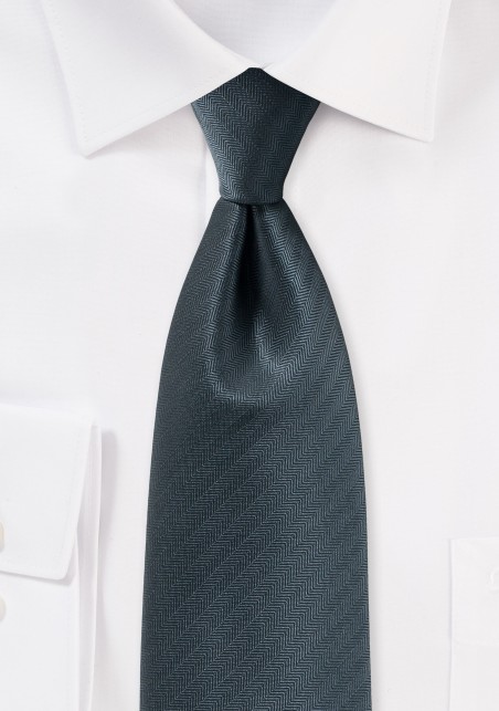 Herringbone Tie in Smoke Gray