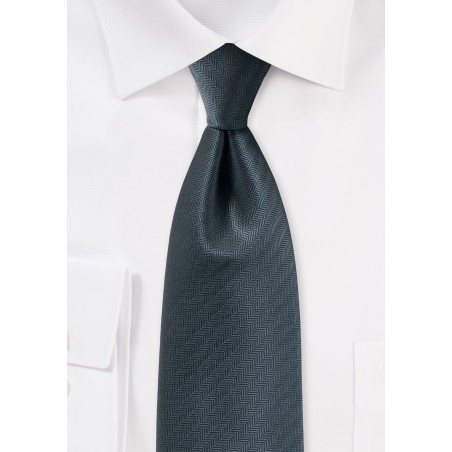 Herringbone Tie in Smoke Gray