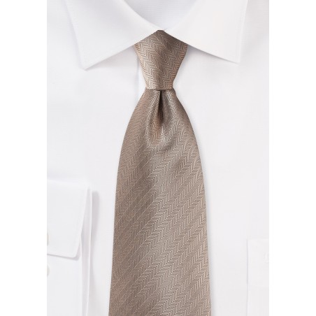 Herringbone Tie in Bronze Gold
