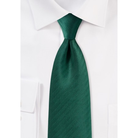 Hunter Green Tie with Texture