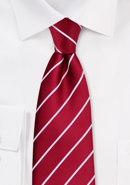 Red Neckties - Striped, cherry red tie