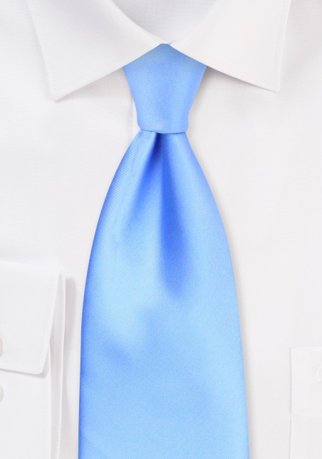 Solid Mens Tie in Capri Blue