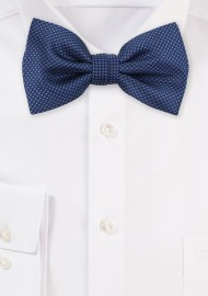 Grenadine Texture Bow Tie in Navy