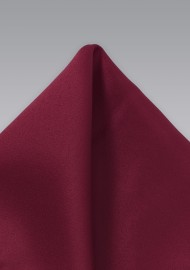 Satin Pocket Square in Wine Red