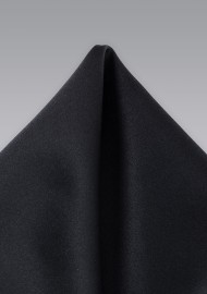 Solid Black Pocket Square
