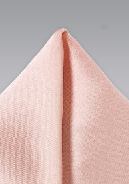 Peach Pink Pocket Square