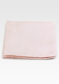Blush Pink Pocket Square with Dots