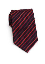Red and Black Striped Tie