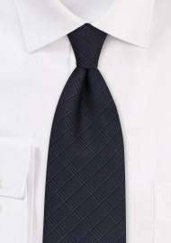 Smokey Charcoal Plaid Tie