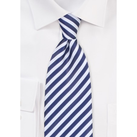 Dark Indigo Blue Striped Tie