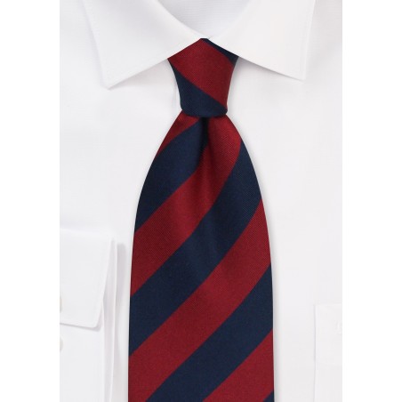 Regimental Kids Tie in Red and Navy