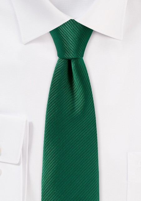 Trendy Skinny Tie in Emerald Green