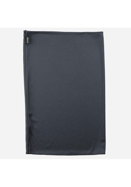 neck gaiter scarf in solid charcoal gray