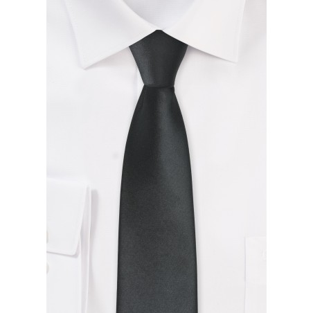 Sleek Black Skinny Tie