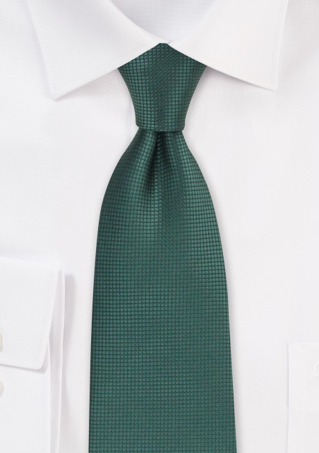 Textured Tie in Mallard Green