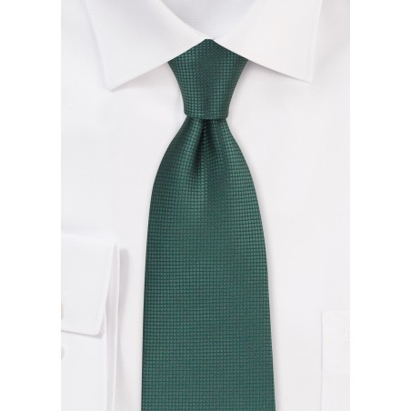 Textured Tie in Mallard Green