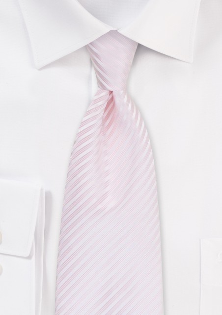 Blush Pink Tie with Elegant Stripes