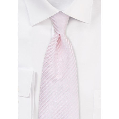 Blush Pink Striped Kids Tie