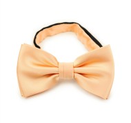 Solid Apricot-Orange Bow Tie