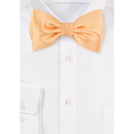 Solid Apricot-Orange Bow Tie