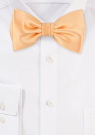 Solid Apricot-Orange Bow Tie