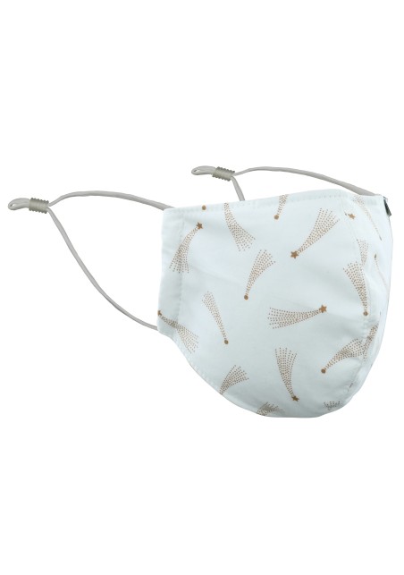 White Mask with Gold Shooting Stars