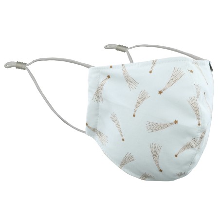 White Mask with Gold Shooting Stars