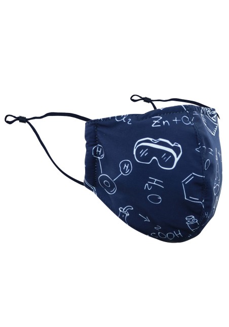 Navy Science Print Filter Mask