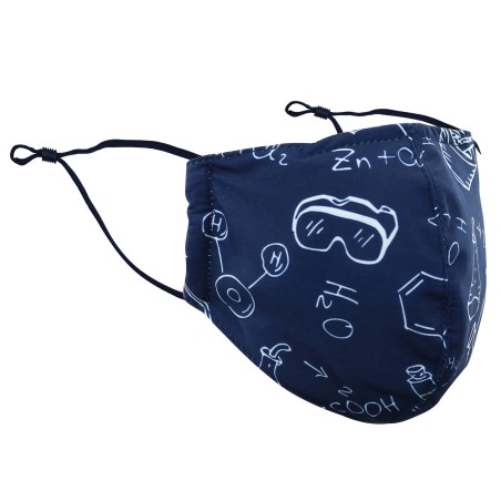 Navy Science Print Filter Mask