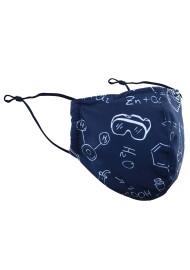 Navy Science Print Filter Mask
