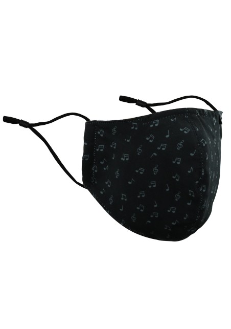 Black Mask with Music Notes