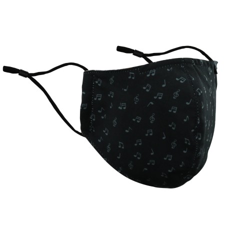 Black Mask with Music Notes